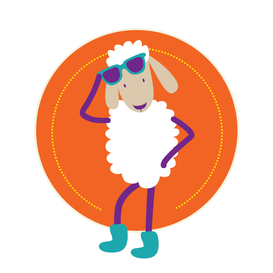 Animated cartoon sheep